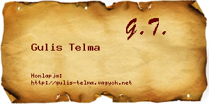 Gulis Telma névjegykártya